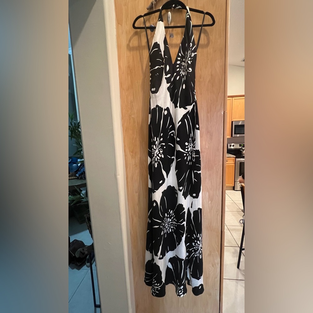 David Meister Halter Tropical Dress